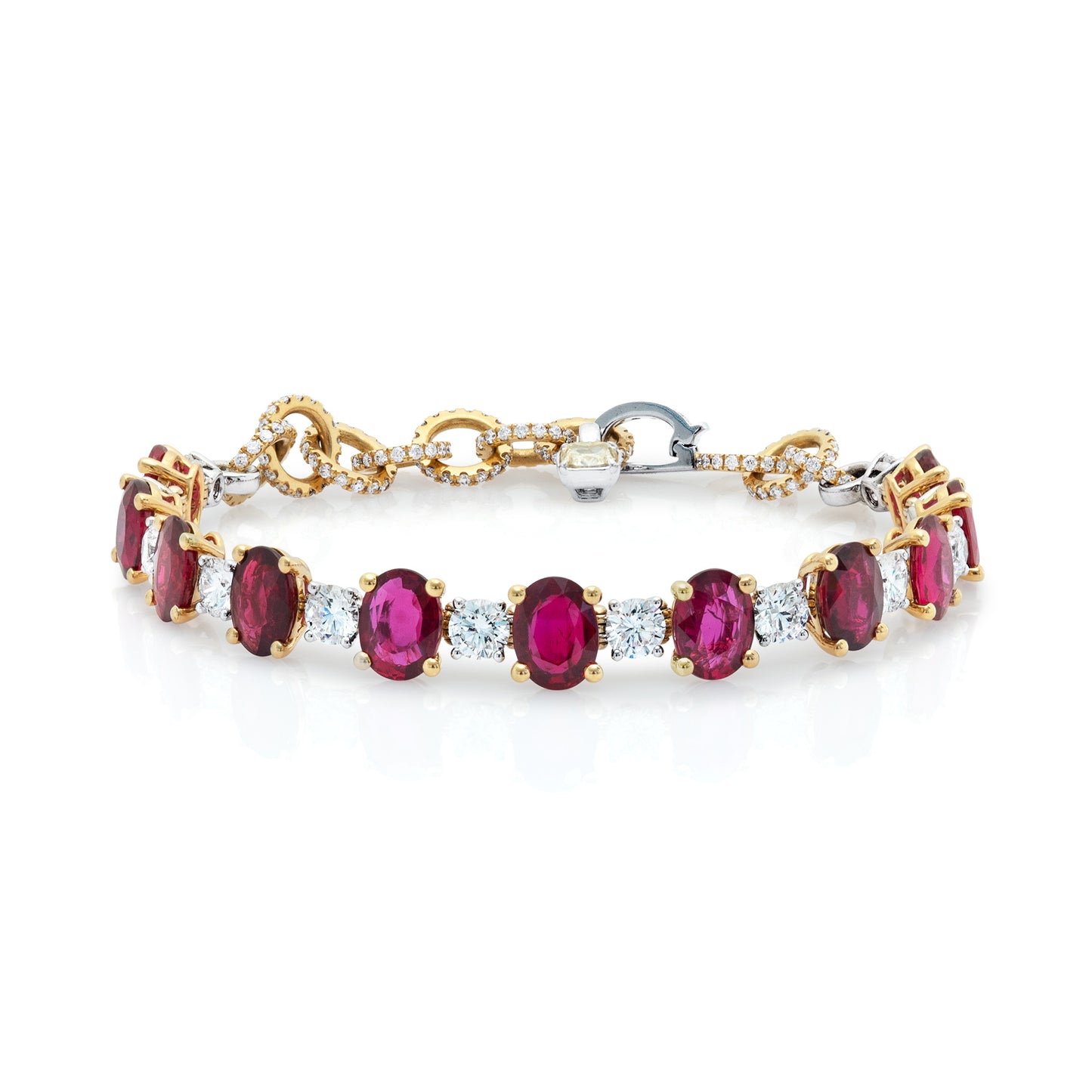 Unheated Ruby & Diamond Bracelet