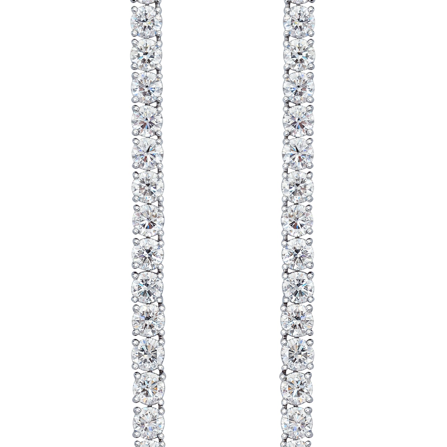 Round Diamond Tennis Necklace