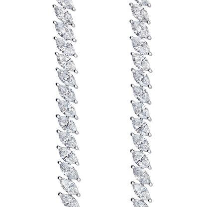 Marquise Diamond Tennis Necklace