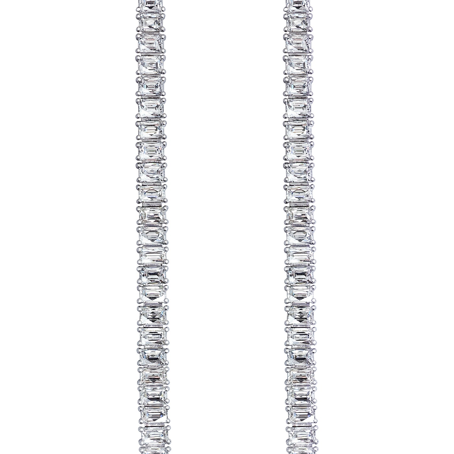 Baguette Diamond Tennis Necklace