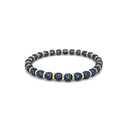 18k Colored Gold Full Pave Sapphire Bracelet