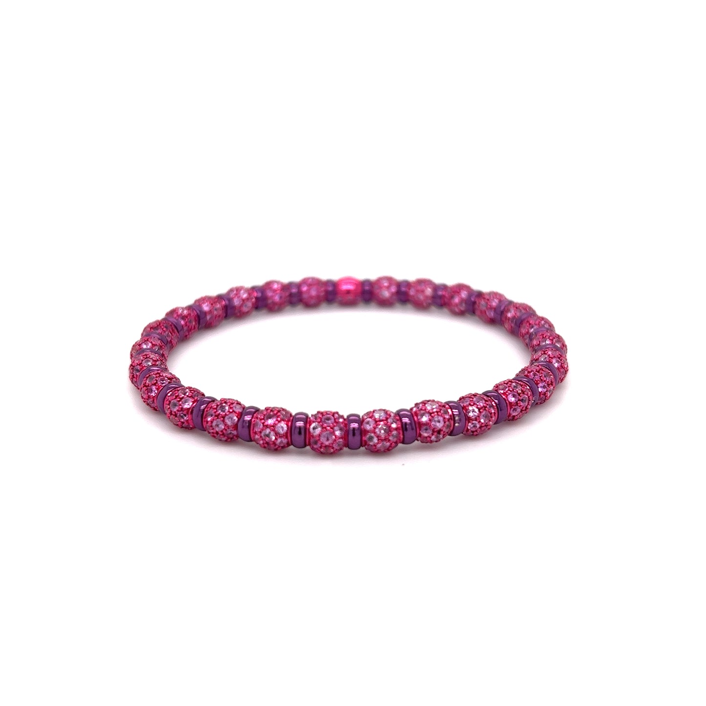 18k Colored Gold Full Pave Sapphire Bracelet