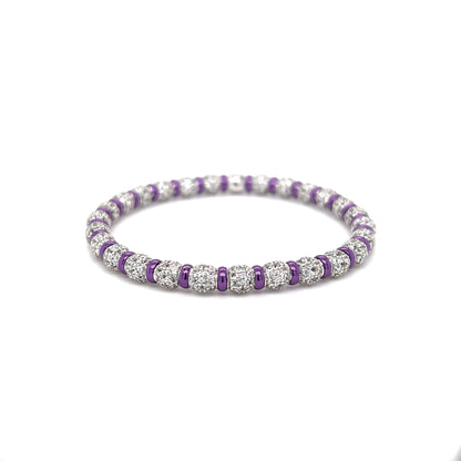 18k Colored Gold Full Pave Sapphire Bracelet