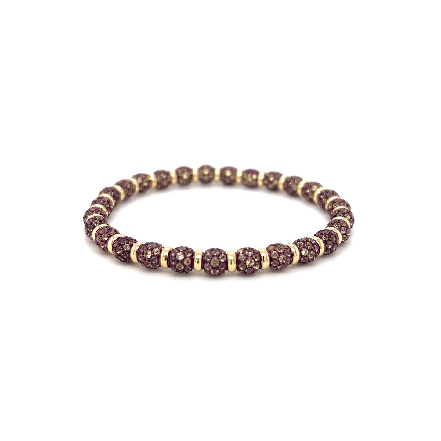 18k Colored Gold Full Pave Sapphire Bracelet