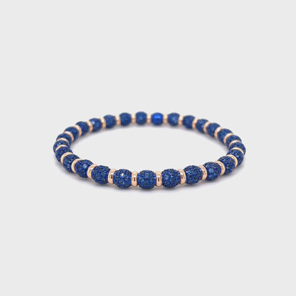 18k Colored Gold Full Pave Sapphire Bracelet